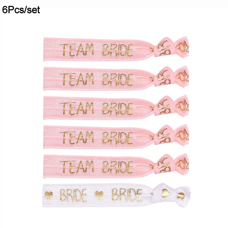 6/11pcs Team Bride Bachelorette Party Bracelet Bride To Be Decoration Accessories Hen Party Wedding Bridal Shower Supplies