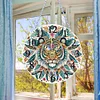 (US Local)Acrylic Special Shaped Tiger 5D Diamond Painting Hanging Clock Art Craft