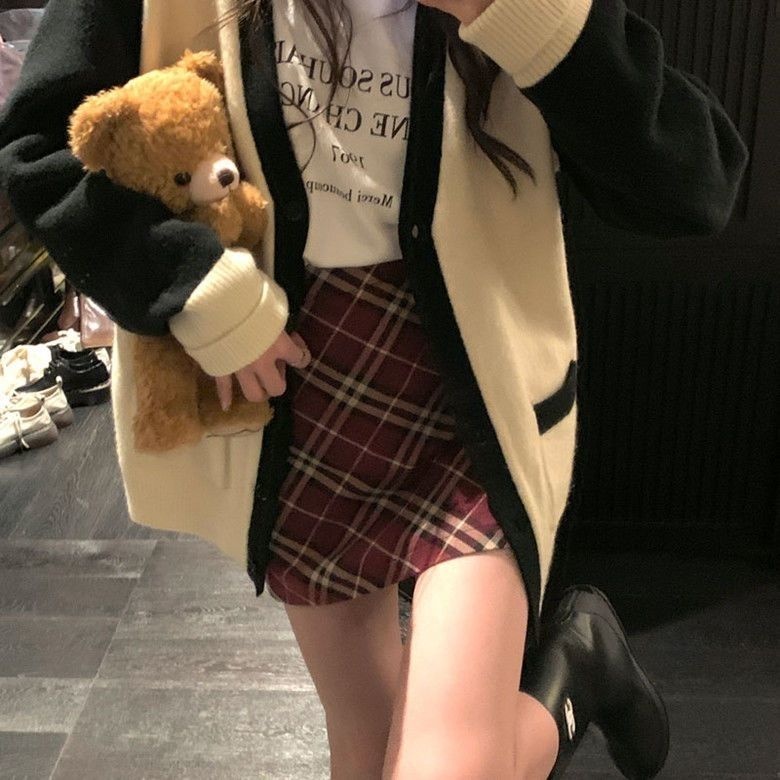 Autumn 2023 Half Skirt Women's Korean Version High Waist A-line Short Skirt Small Hip clothes 2023 faldas y2k woman skirt