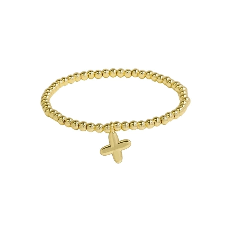 Hot Sale 18K Brass Glossy 26 English Letters Copper Bead Filament Adjustable Fashion Bracelet