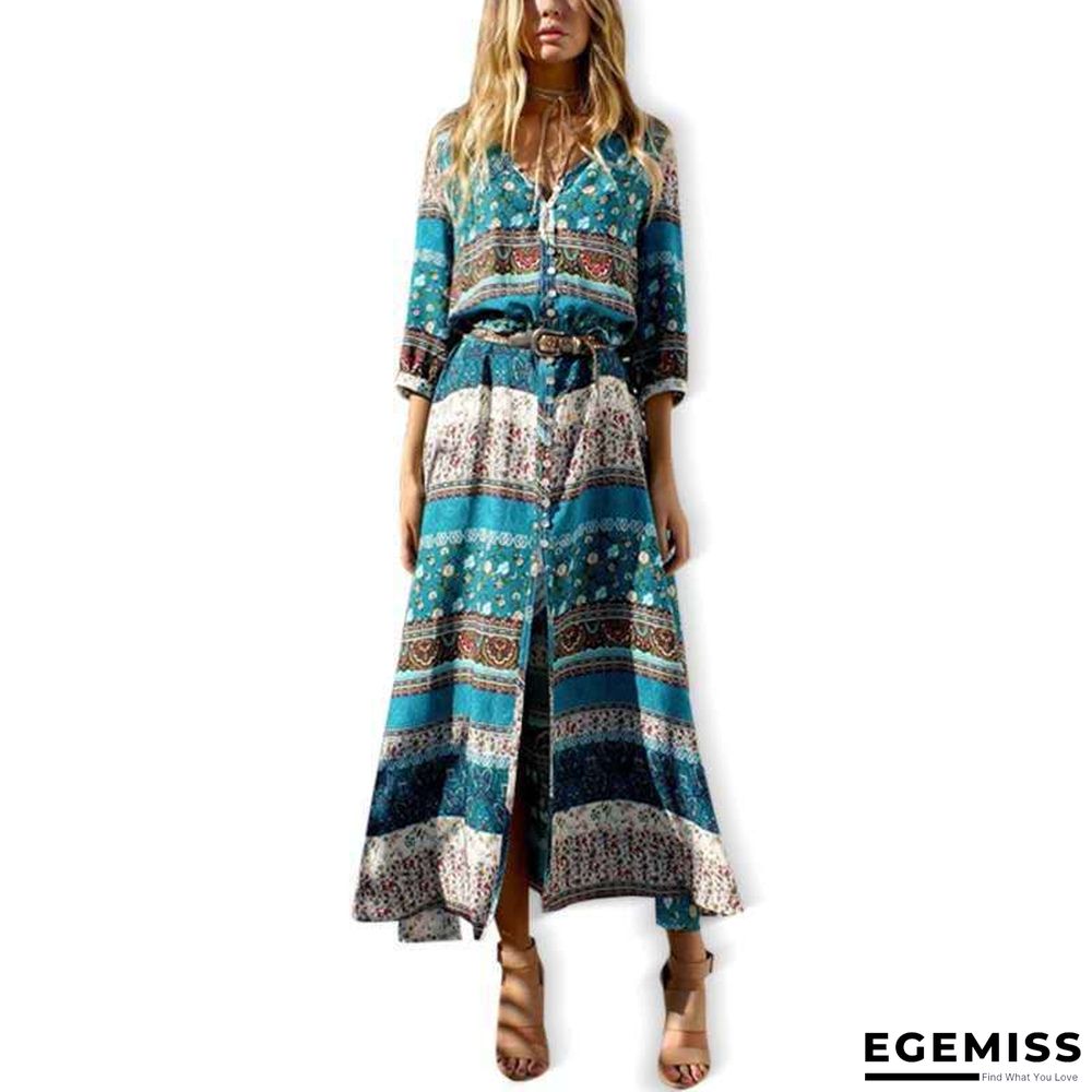Bohemian Print Dress Women's Beach Skirt | EGEMISS