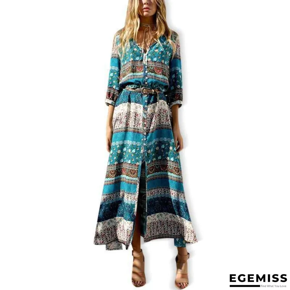 Bohemian Print Dress Women's Beach Skirt | EGEMISS