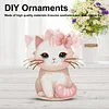 2D Flat DIY Cat Acrylic Shaking Head Diamond Painting Tabletop Ornaments Kit