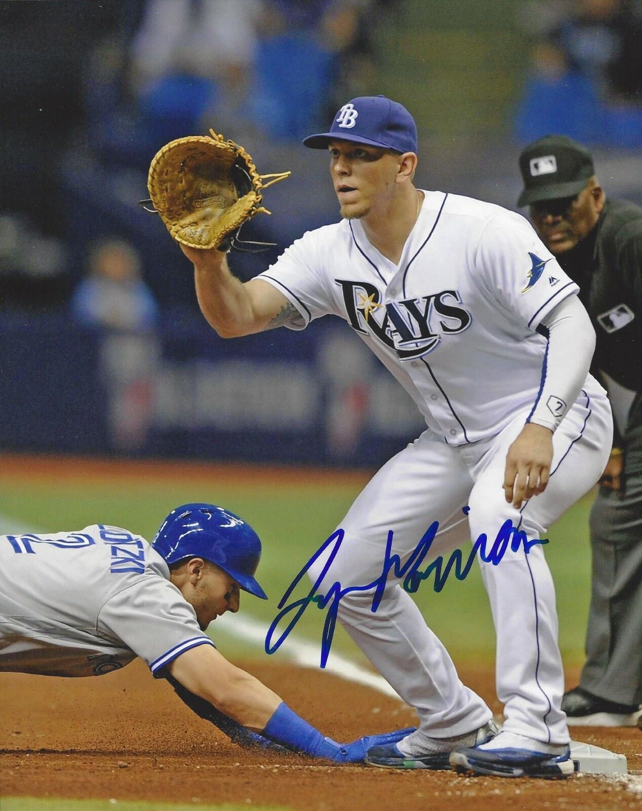 Logan Morrison Autographed 8x10 Tampa Bay RaysA139