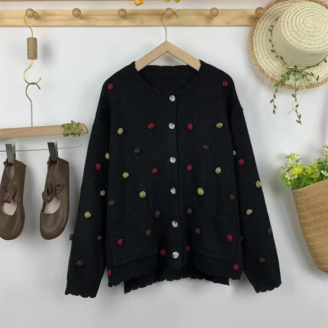 Chicfifth Sweater Women Winter Long Sleeve High Quality Autumn Vintage Top Knitted Cardigan