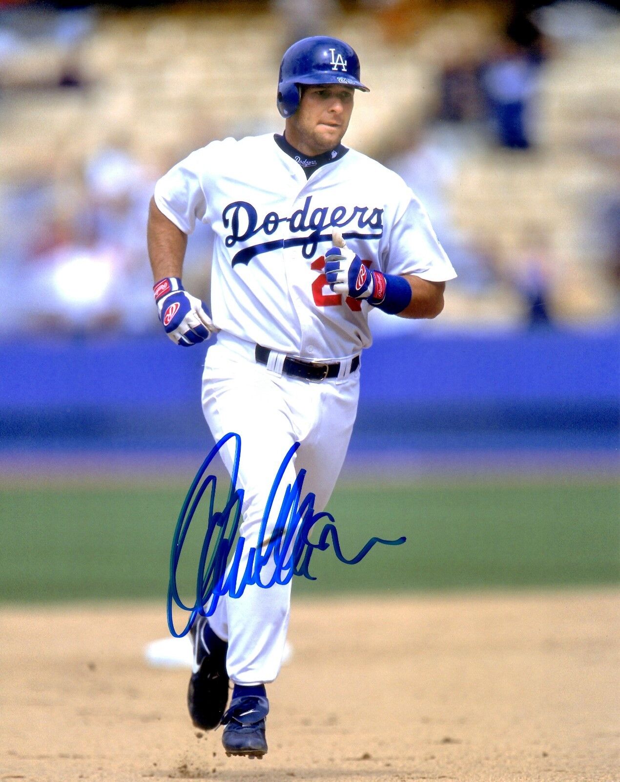 Signed 8x10 DAVE HANSEN Los Angeles Dodgers Autographed Photo Poster painting - COA