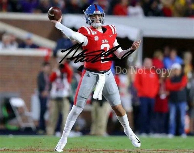 Matt Corral Signed Photo Poster painting 8X10 rp Autographed Picture Ole Miss Football