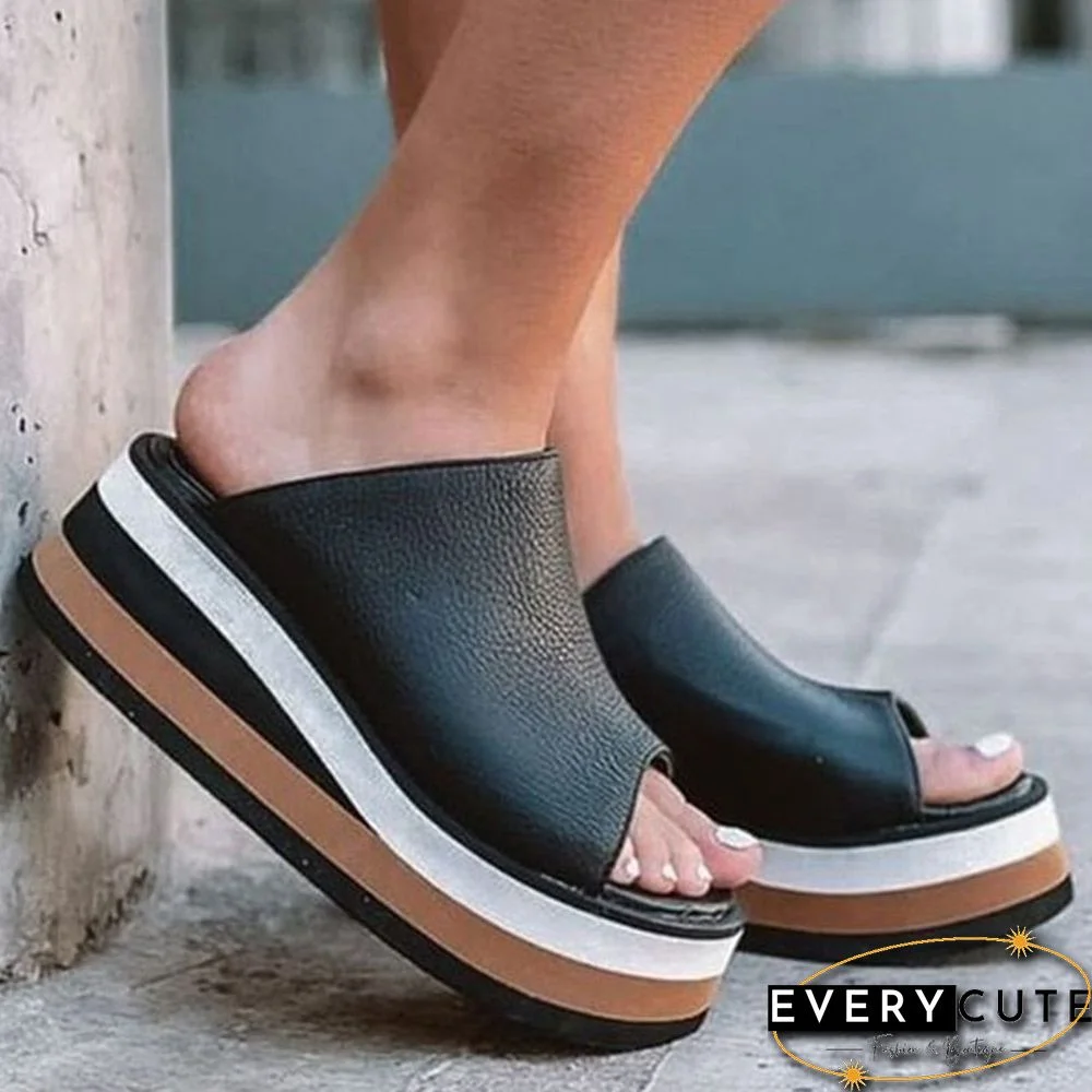 Women Sandals Peep Toe Platform Sandals For Summer Shoes Women Wedges Chaussure Femme Platform Heels Slippers Summer Footwear