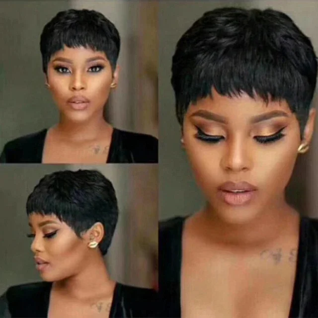 Hairpiece Short Hair Female African Wig Short Hair Chemical Fiber Headgear Mechanism