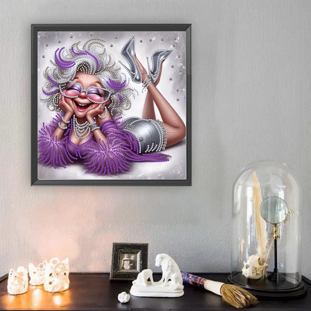 Grandma - Diamond Painting - Partial Special Shaped Drill(Canvas|30*30cm)
