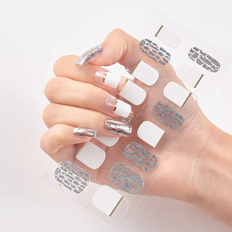 Two Sorts 0f Nail Stickers Nail Adhesive Polish Foil Nail Wraps DIY Nails Sticker Designer Nail Sticker set Nails Art Decoration