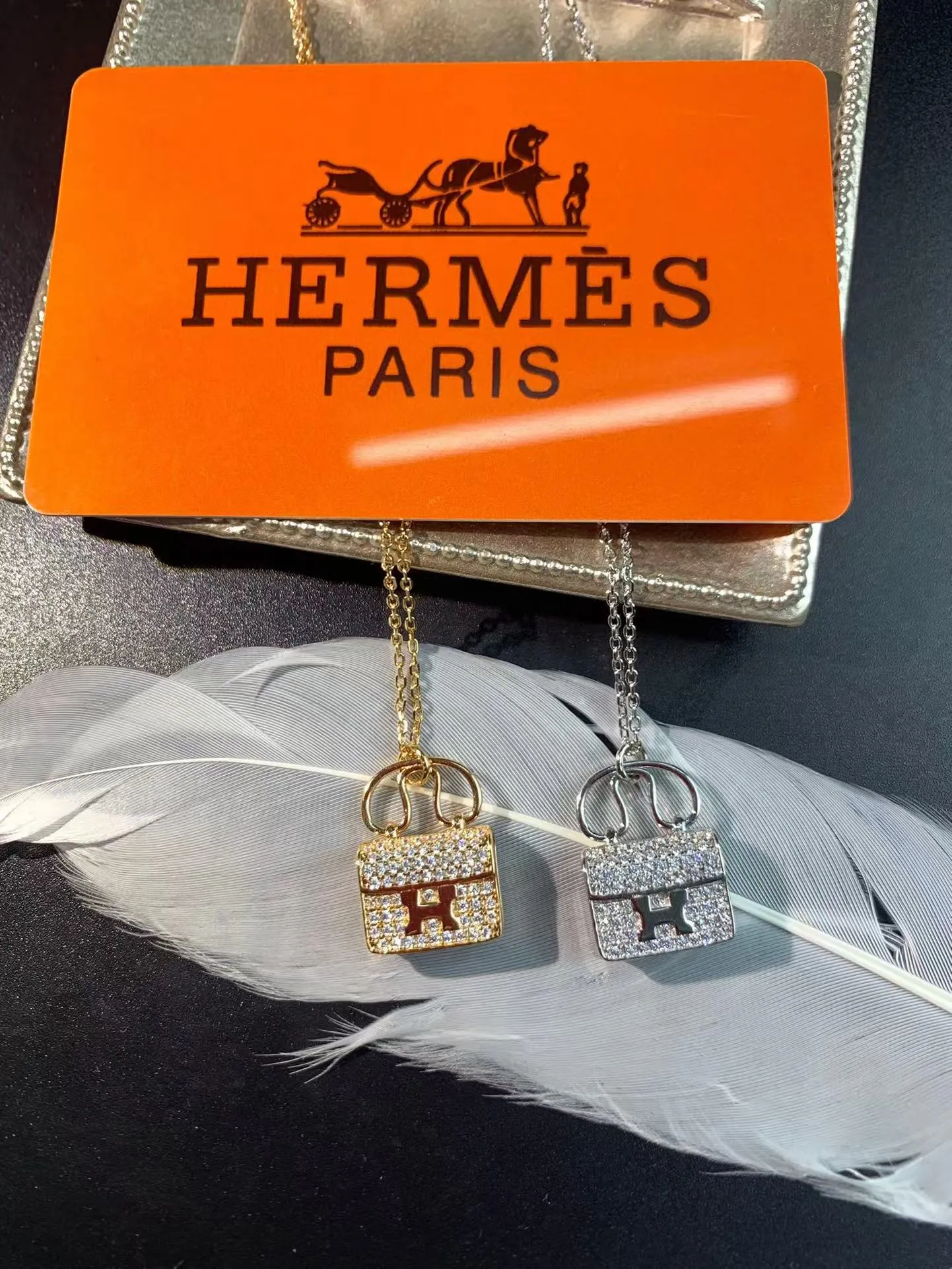 Hermes Bag Pendant Necklace