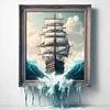 (40*40cm)Sailboat - Full Round Drill Diamond Painting