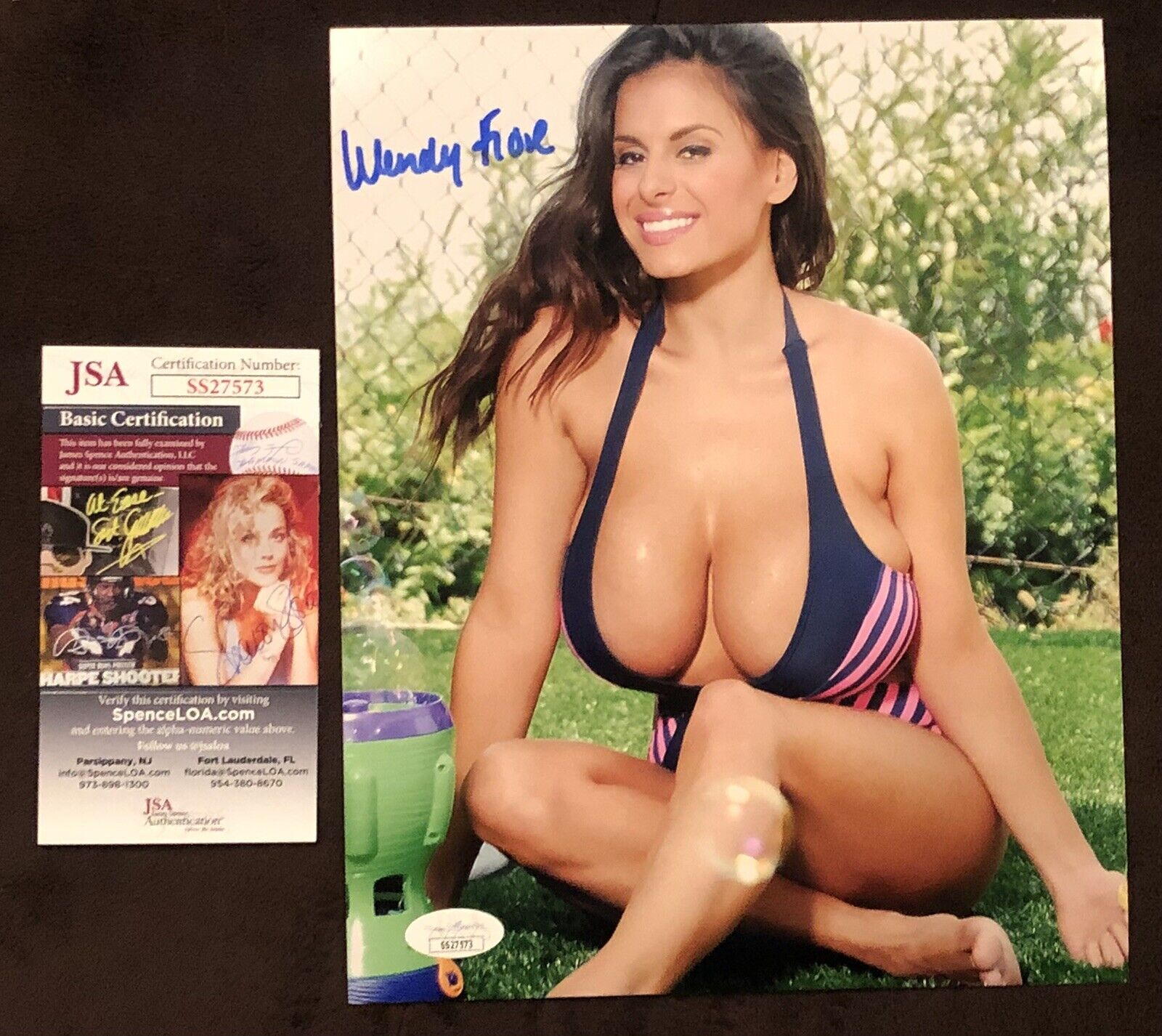 Wendy Fiore Adult STAR SIGNED 8X10 Photo Poster painting Autograph Sexy Naughty Model JSA