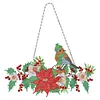 5D DIY Special Shaped Diamond Painting Christmas Hanging Wreath With Lamp String Kit