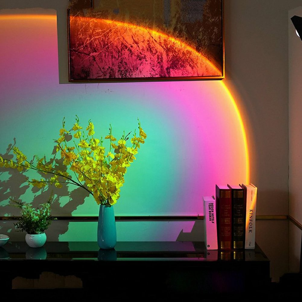 Colorful Projection Atmosphere Lamps Rainbow Sunset Background Light (B)