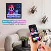 Smart Pixel Display, Programmable 32 x 32 LED Pixel Art Photo Frame APP Controlled Digital Clock Programmable Text Pattern Animation Wall Mount/Desktop Mount for Christmas Game Room Home Office Decoration