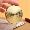 Pure copper decompression compass brass rotating handle double-sided rotating carry-on Bagua turntable ornaments