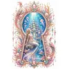 World in Key Full DIY 3D avec perforatrice carr&eacute;e diamant&eacute;e kits d&rsquo;art pour adultes/d&eacute;butants, id&eacute;es cadeaux d&eacute;coration murale maison d&eacute;coration murale diamant &agrave; points et peintures arts du tableau 17,72x25,59 in (ZQA6875)