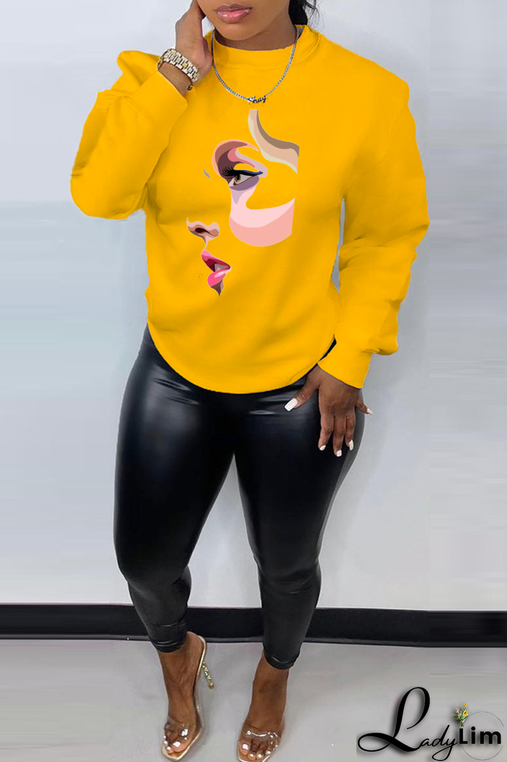 Blue Casual Daily Print Patchwork O Neck Tops