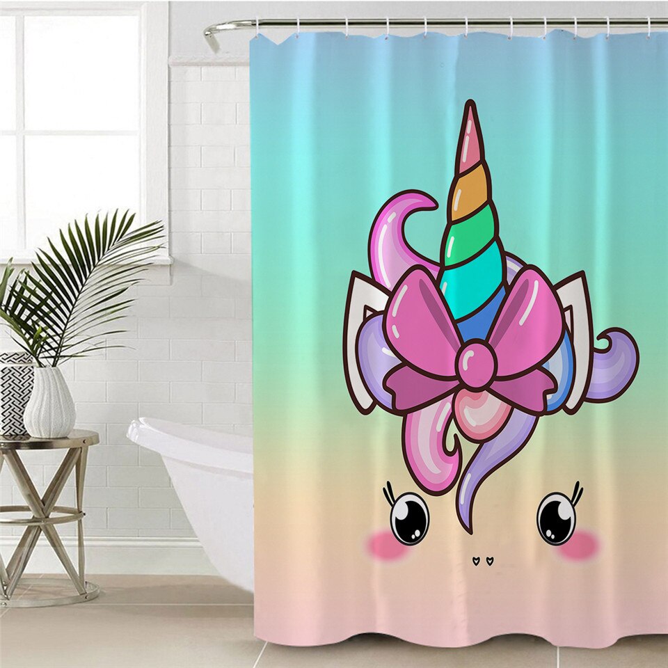 

Unicorn - Print Shower Curtain, 180*200cm, 501 Original