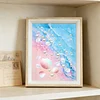 Framed Pearl Diamond Painting - Special Shaped - Seashell Waves (17x22cm)