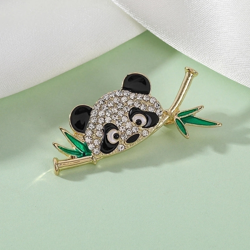 Fashion Pin Flower Alloy Plating Inlay Artificial Gemstones Pearl Women’S Brooches