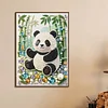 Gr&uuml;ner Panda DIY, teilweise Diamantperlen-Malerei-Kunstsets, 30x40cm, Spezialform-Perlengem&auml;lde, Bildkunst, Bastelarbeiten f&uuml;r Wanddekoration zu Hause