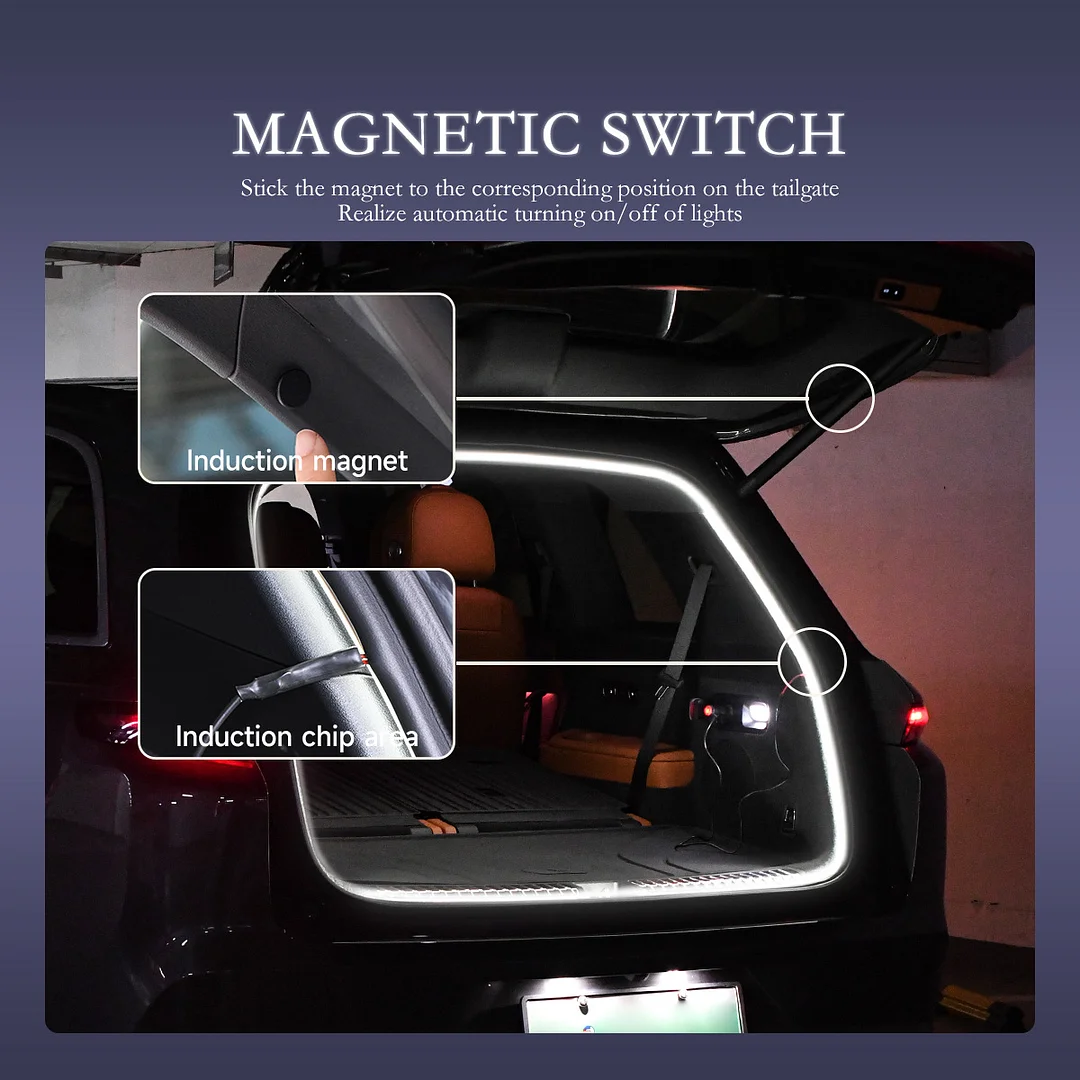 Car modified trunk LED light strip