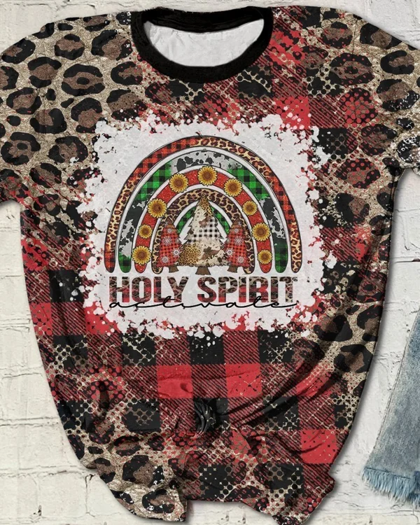 Rainbow Holy Spirit Activate Print Short Sleeve T-shirt