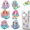 6Pcs Acryl Meerjungfrau - 5d DIY Handwerk Aufkleber Magnet