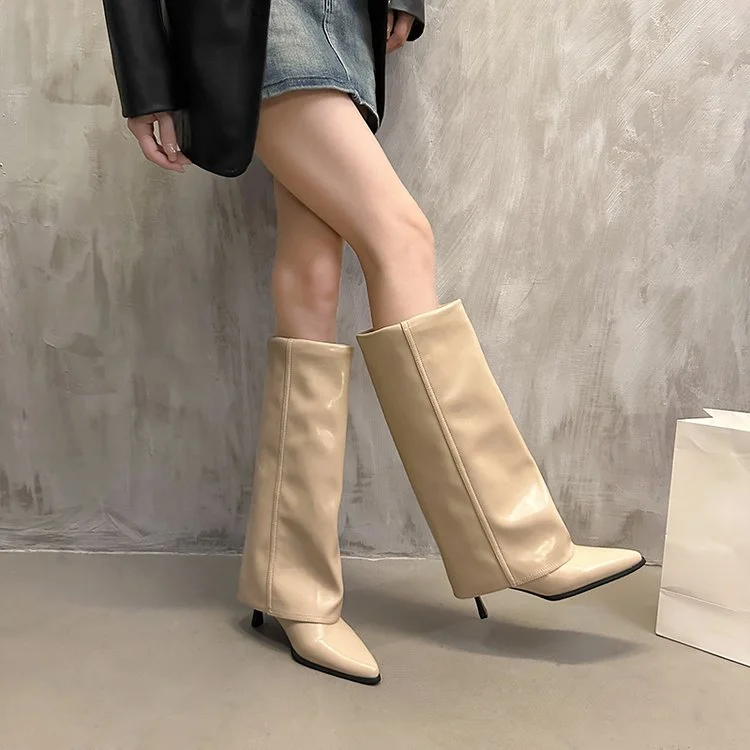 Yyvonne Boots Tips High And Trouser Boots Autumn And Winter New Net Red Sleeves Fine And Pure Color Knight Fashion Boots