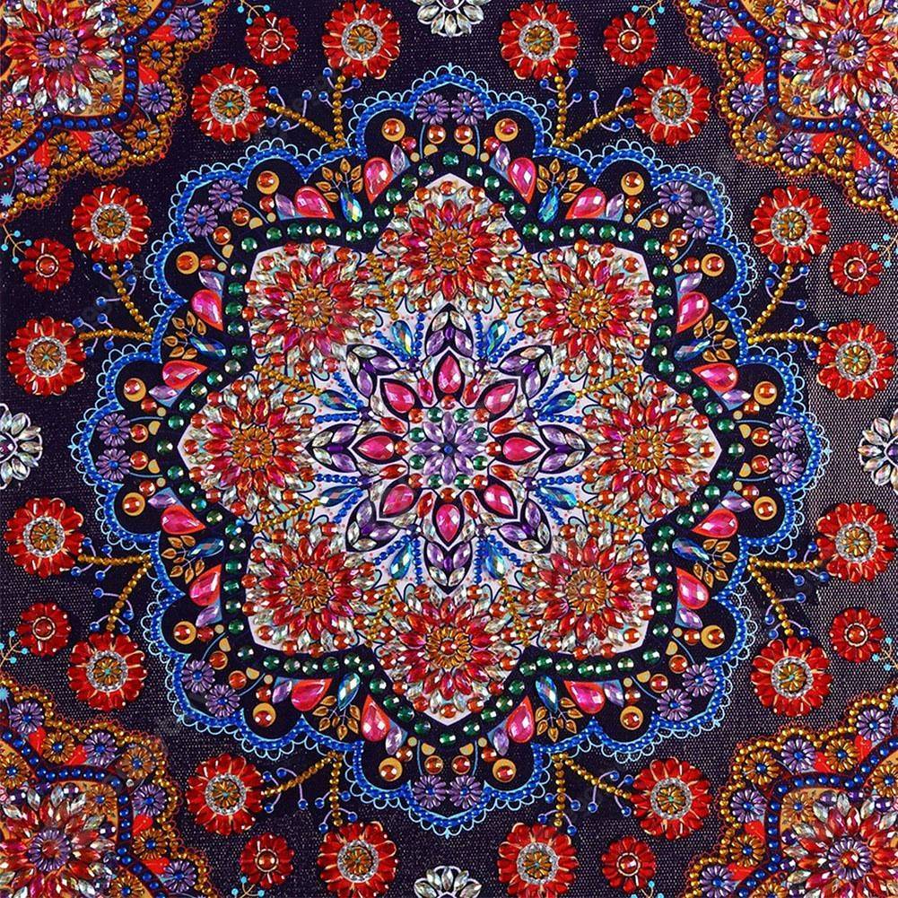 

36*36CM Special Shaped Diamond Painting-Ethnic Flower, 501 Original