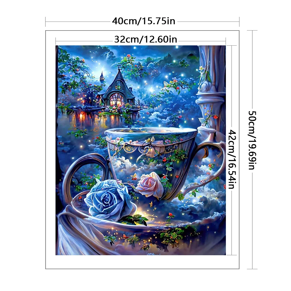 11CT Full Counted Cross Stitch - Flower(Canvas|40*50CM)