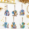 6Pcs DIY Diamond Painting Dragons Keychain