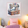 Sewing Machine - 14CT Stamped Cross Stitch - 40*40cm