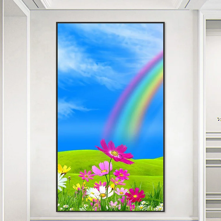 Rainbow Flower 40*80CM(Canvas) Full Round Drill Diamond Painting