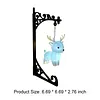 Glowing Owl Metal Bookend Lamp Iron Shelf Organizer Vintage Style