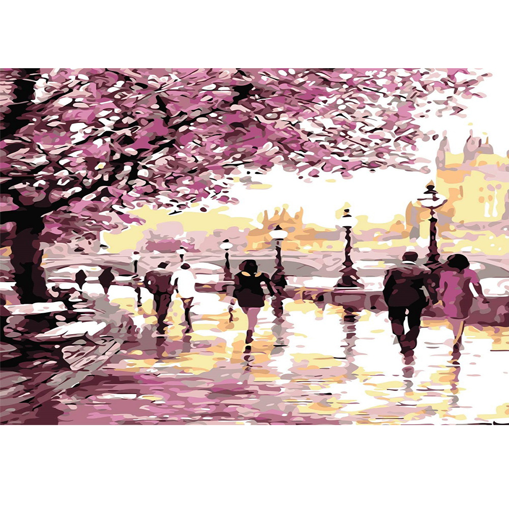 

50*40cm - Painting By Numbers - Street Scene, 501 Original