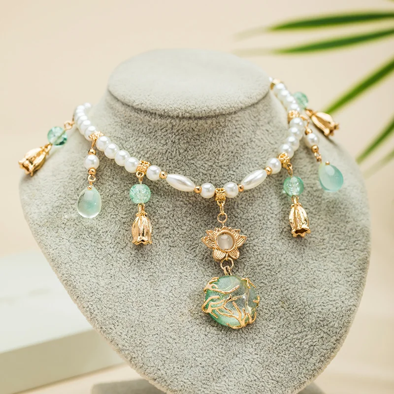 Hanfu Yingluo Accessories Vintage Pearl Necklace