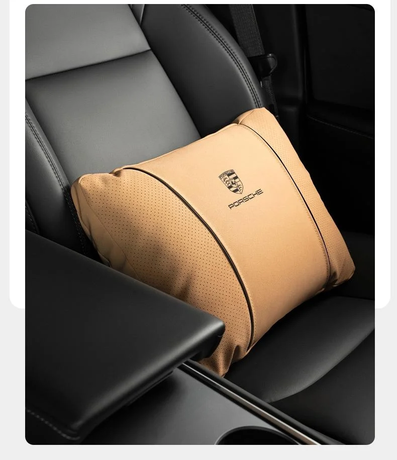 🔥Hot sale🔥High-end 6D aviation design car lumbar headrest set