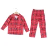 Christmas Family Matching Pajamas Plaid Cotton Mother Father Baby