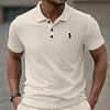 Men's Jacquard Simple Lapel Outdoor Casual Polo Shirt