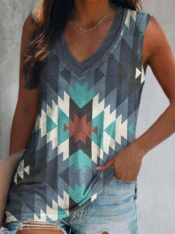 Women Long Sleeve V-neck Graphic Floral Printed Top