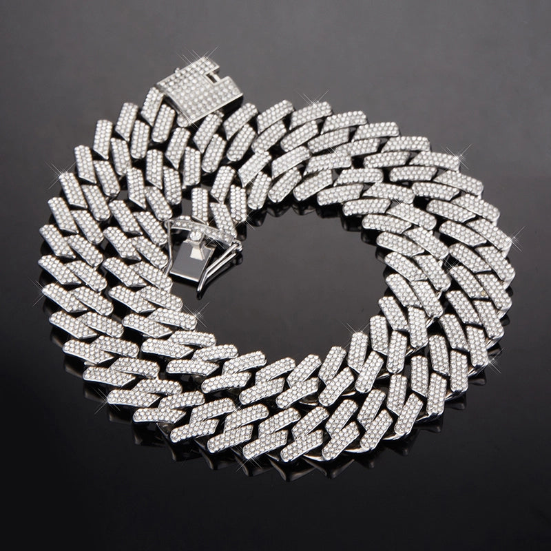 Hip-hop Rock Streetwear Necklace Alloy Plating Inlay Rhinestones Unisex Necklace