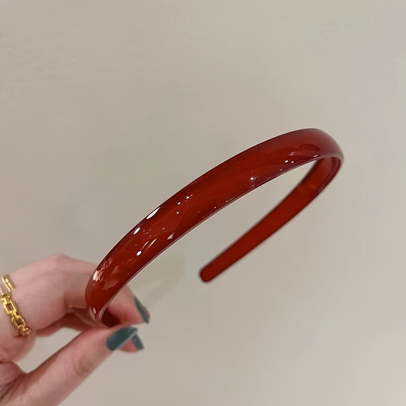 Two Packs of Acrylic 2024 New Jelly Hair Rings with Teeth, Plastic Anti-slip Hair Pressing and Washing Headband Hairpin Female Headwear