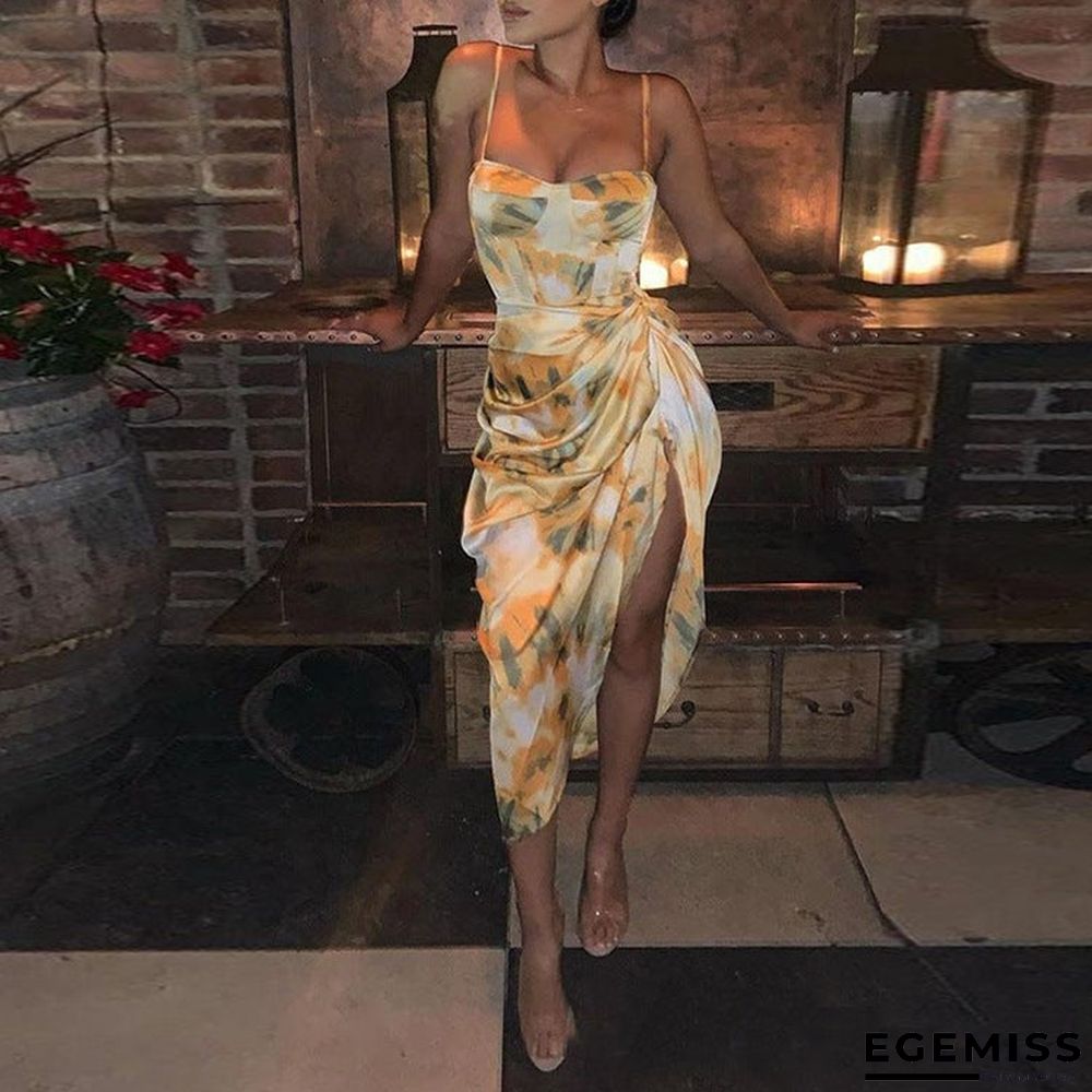 Women's Sexy Suspender Printed Dress In Summer | EGEMISS