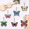 6PCS Diamond Painting Double Sided Butterfly Diamond Art Keyring