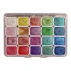 Peinture aquarelle nacr&eacute;e solide de 20 couleurs scintillantes