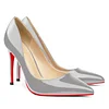 100mm Heels Red Bottoms Classic Party Daily Wedding Pumps Patent Stilettos Shoes